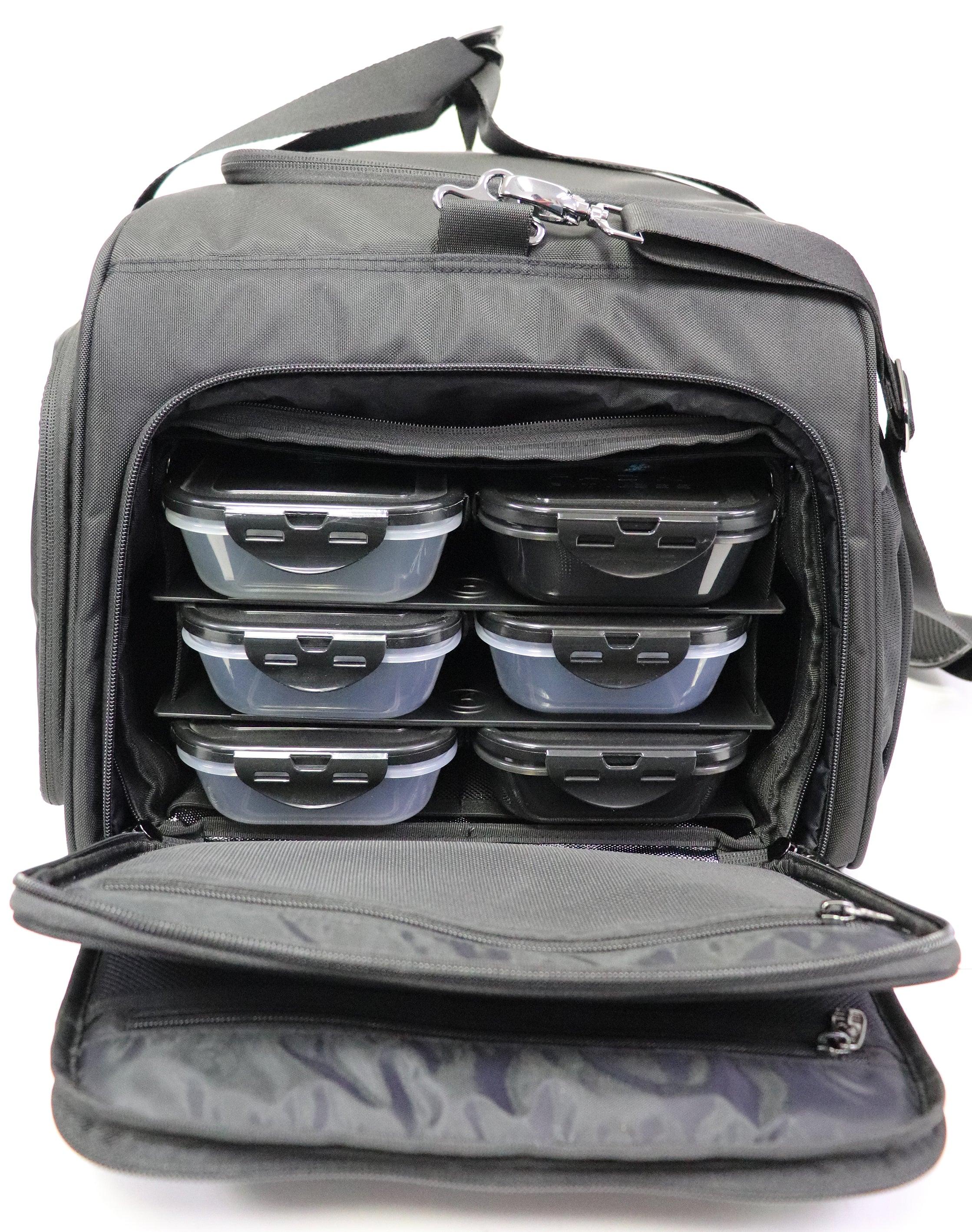Beast Duffle Meal Prep Management System 6-Meal (Black) - sixpackbags