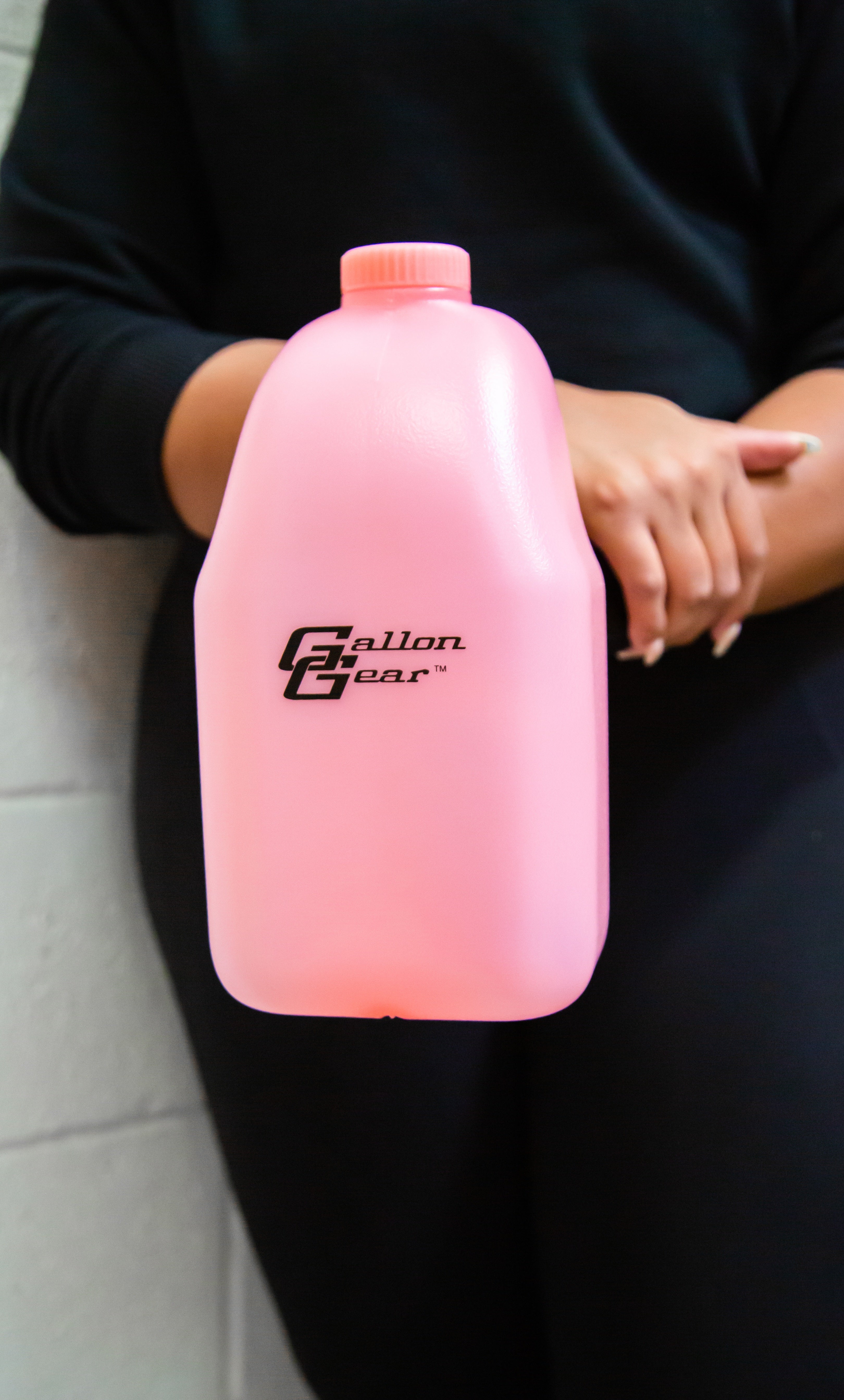Pink Durable Transparent Gallon Bottle