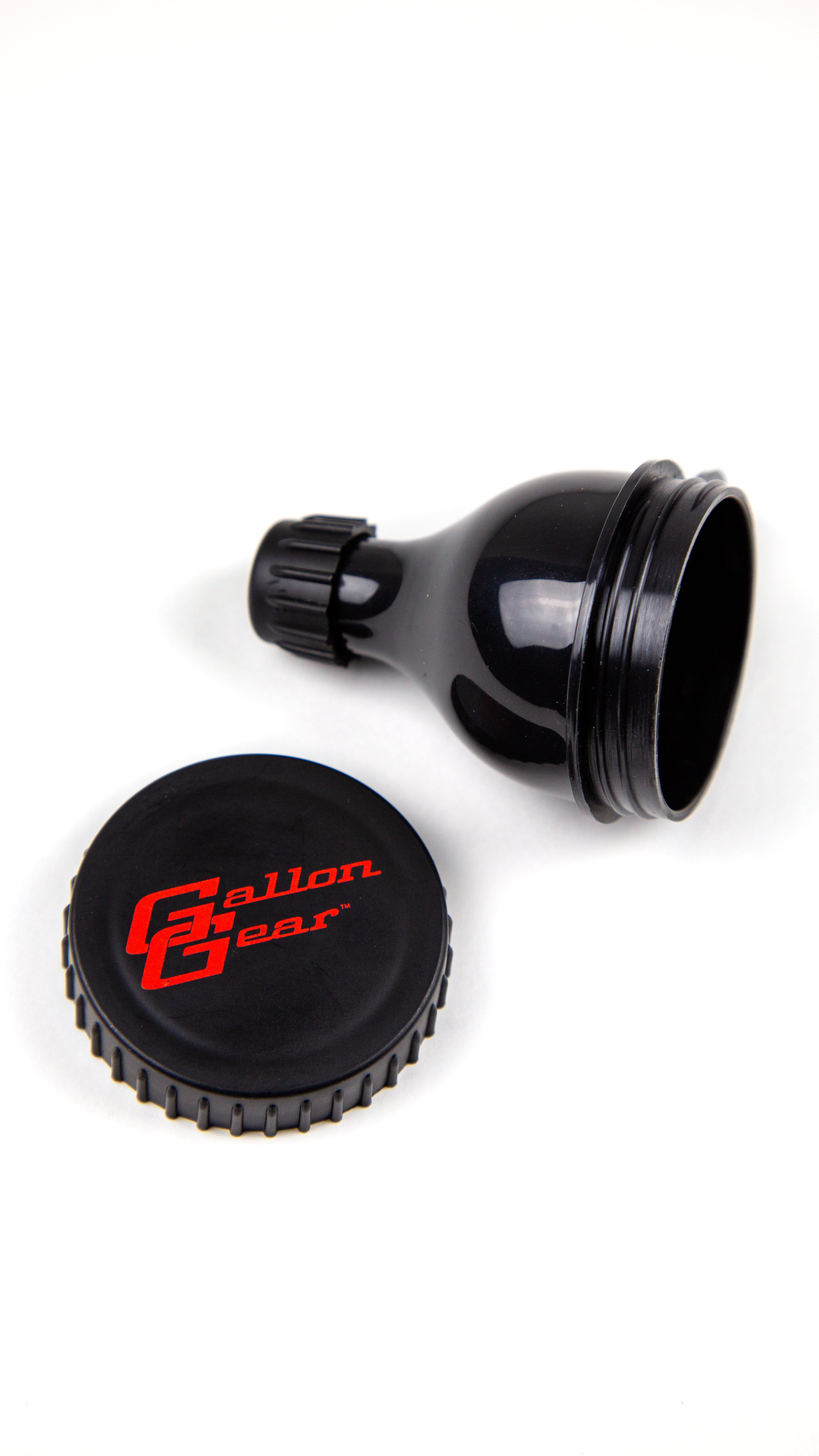 Black and Red Gallon Gear Supplement Funnel