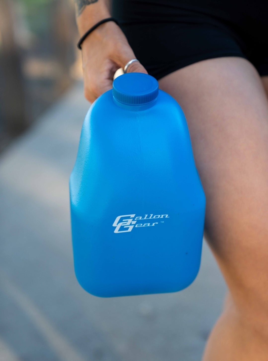 Blue Durable Transparent Gallon Bottle